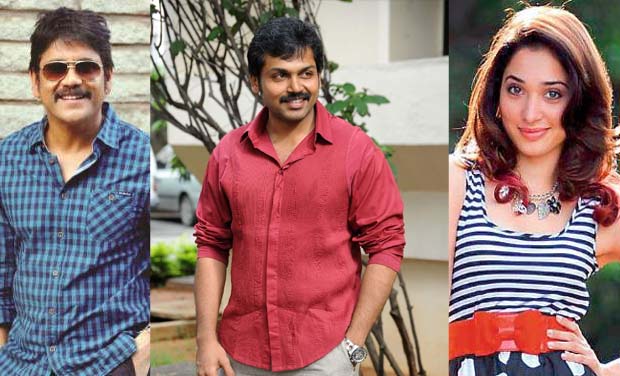 Nagarjuna,Karthi and Tamannaah Nagarjuna,Karthi and Tamannaah